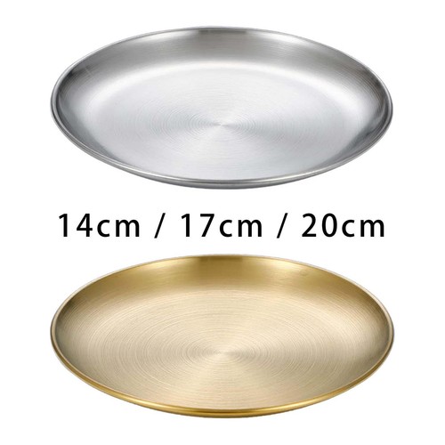 Stainless steel dinner plates - stainless,