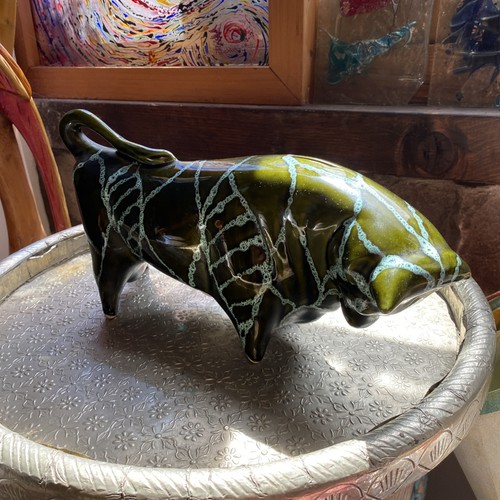 1950s ceramic bull - 1950s, money