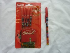 Vintage Coca Cola pen set 5 pens left from a set of 6 circa 1998