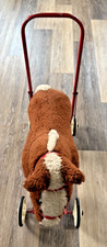 Vintage Nylena Push Along Horse - rare 1970s