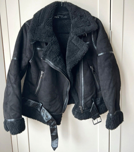 Zara womens black faux - zara,