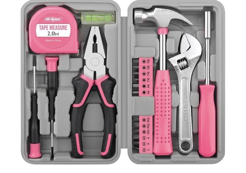 Pink tool kit gift set - set, for