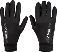 Sondico Gloves Boys Kids Junior Football Field Gloves Phone Use Black Brand New