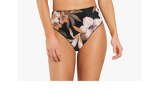 Maaji Black/Multi Reversible Bikini Bottoms, Size Medium