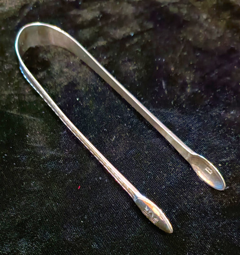 Georgian silver sugar tongs - silver,