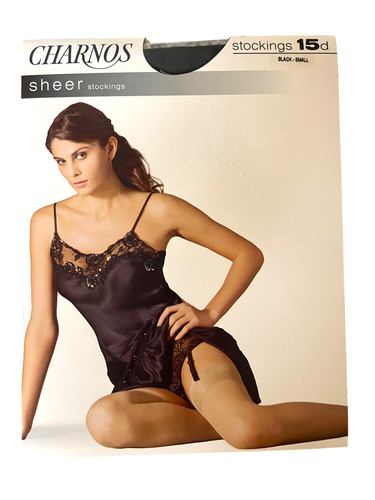 Charnos sheer stockings - stockings, black