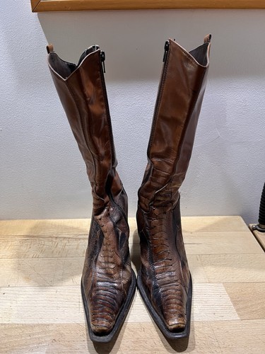 Ladies leather cowgirl boots - ladies,