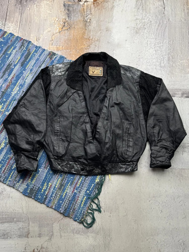 Vintage genuine leather bomber - vintage,