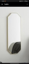 Made.com Arles Octagonal Full Length Mirror 40 x 120cm in Brushed Brass.