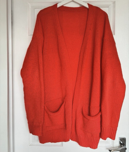 Women burnt orange knit open - women's,