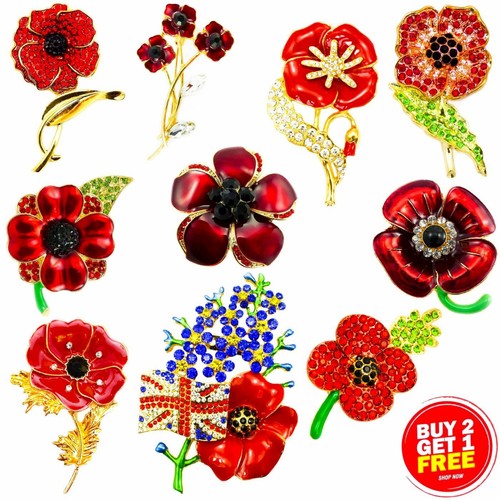 Red lily daisy rose brooch - daisy,