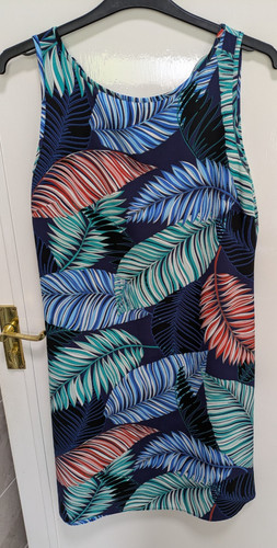 Ladies navy floral dress - ladies,