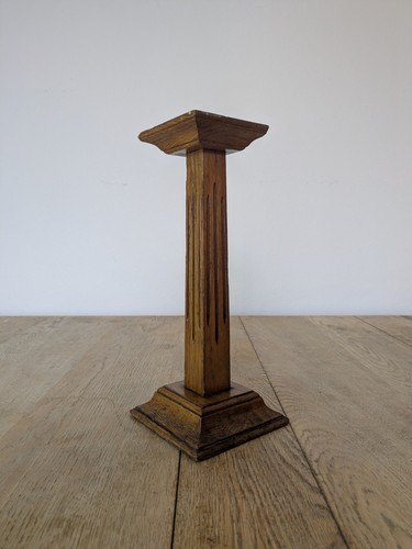 Antique wooden candlestick - wooden,