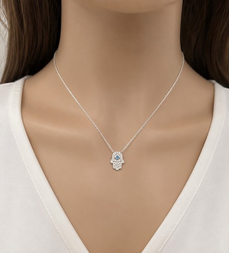 925 sterling silver - silver, hamsa