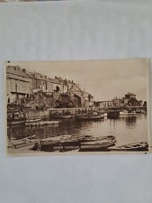 Sepiatype Postcard Inner Harbour Mevagissey  Postally Used