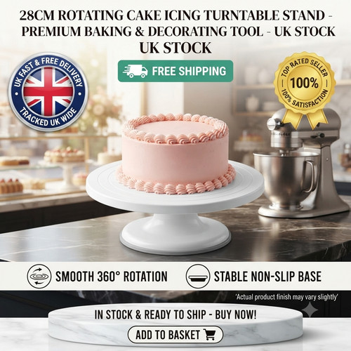 28cm rotating cake - 28cm, icing
