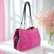 Pink Women Suede Leather 3
