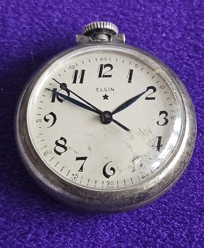 Vintage solid silver elgin - silver,