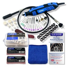 Rotary Multi Hobby Tool Draper 180W With Chrome Metal Polishing Kit Pro-Max