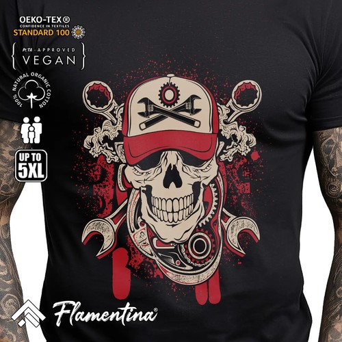 Mechanic mens tshirt biker - mens,