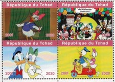 DONALD DUCK WALT DISNEY BLOCK OF FOUR STAMPS 2020 (NL374)