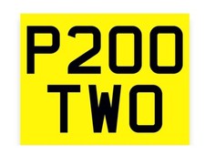 private registration number plate P200 TWO, VESPA PX 200