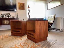 Pair Of G Plan Fresco Teak Bedside Cabinets - Danish Style - MCM - Retro 
