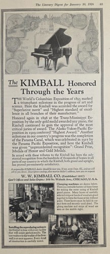 1926 print kimball - ad,