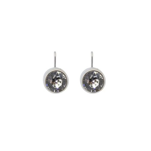 Crystal stone drop earrings - crystal,