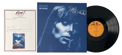 Joni mitchell signed - signed, blue