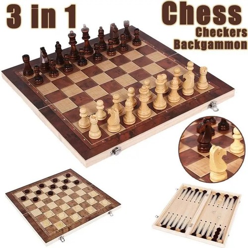 Large chess wooden set - large,