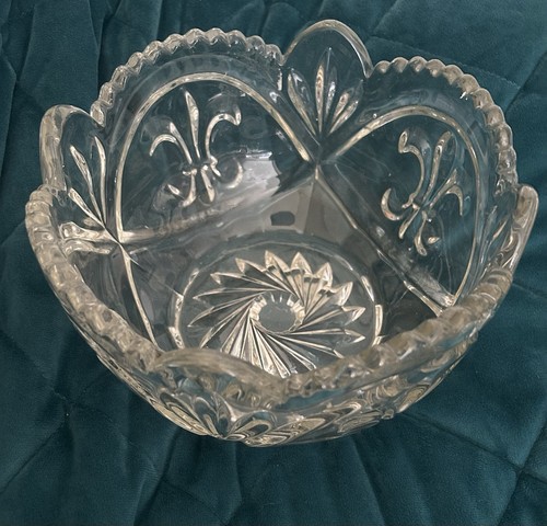 Vintage heavy cut glass - heavy,