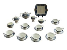 WEDGEWOOD BLUE SIAM BREAKFAST SET FOR EIGHT INC.TEAPOT Sh 74