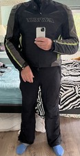 Motorcycle Jacket Dainese Dynamic D-Dry Black/Green Size 56 + matching trousers 