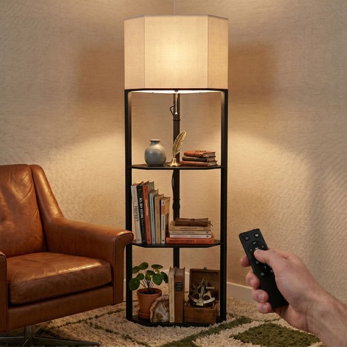 Floor lamp with shelves - shelves,