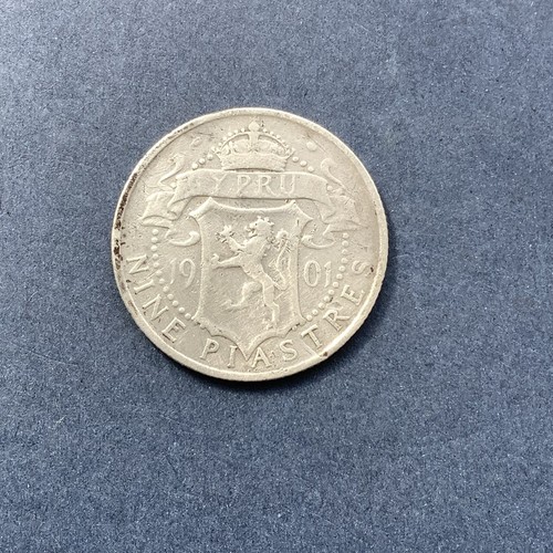 Cyprus nine piastres 1901 - cyprus,