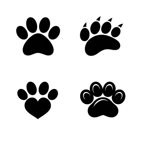Black paw print vinyl - 20,