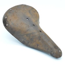 Vintage Wrights W3ST Brown Leather Saddle England Retro