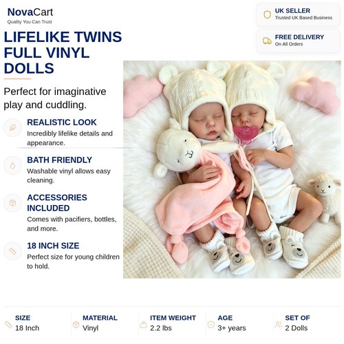Realistic baby dolls 18 inch - realistic,