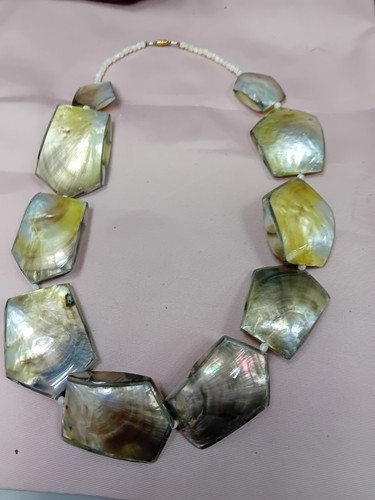 Vintage chunky abalone shell - chunky,