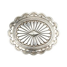 Southwest Western Silver Plated Oval Trophy Belt Buckle in Presentation Box