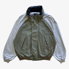 Vintage 90s Men's Nautica Green & White Sailing Jacket, Yachting Y2K Windbreaker