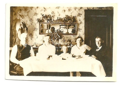 1930s dining room real photo - 1930s,