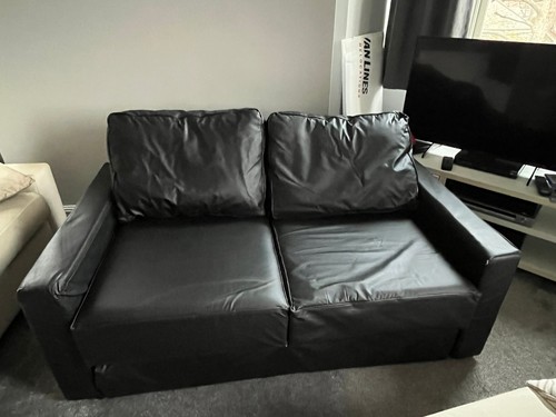 Nabru faux black leather - black,