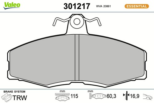 Front axle 301217 brake - 301217,