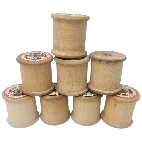 Vintage wooden cotton reels - vintage,