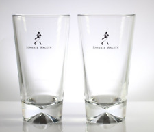 Set of 2 Johnnie Walker Whisky Tall Glasses Heavy Base 300ml