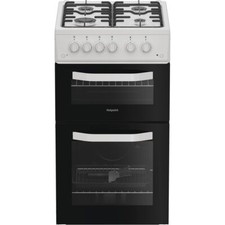 Hotpoint HTG5GCW Gas Cooker with Gas Hob 50cm Free Standing White A+/A New