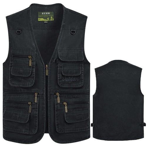 Mens multi pocket waistcoat - mens,