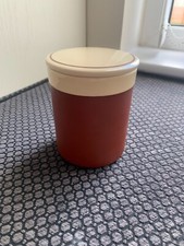 Hornsea Pottery for Harrods terracotta preserve pot with lid 1980s glazed top
